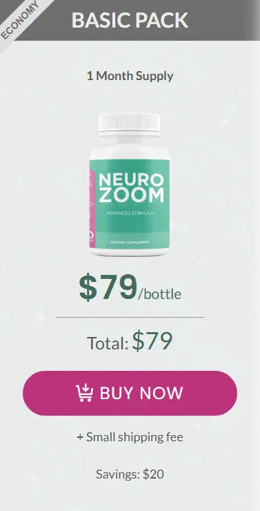 NeuroZoom Price 1 Bottle